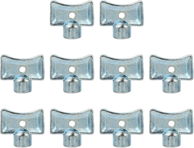 FUOYLOO 10pcs Zinc Alloy Radiator Bleeding Keys with Square Socket Wrench for Hvac Air Valve Plumbing Venting Tools - Image 1