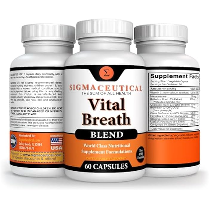 SIGMACEUTICAL Respiratory Formula - Lung Cleanse for Smokers - Breathe Clear, Healthy & White - Lung Detox for Smokers - Respiratory Supplement for Lung Health - 60 Capsules - Image 5