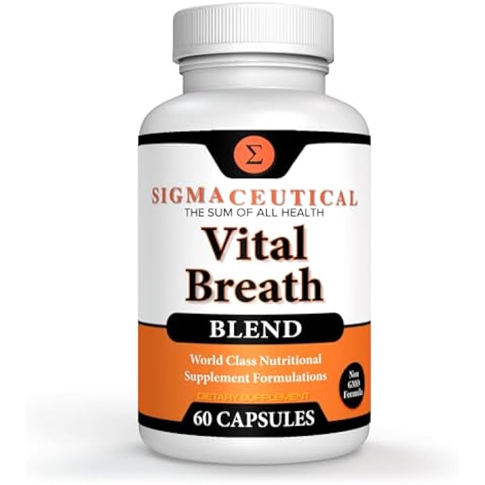 SIGMACEUTICAL Respiratory Formula - Lung Cleanse for Smokers - Breathe Clear, Healthy & White - Lung Detox for Smokers - Respiratory Supplement for Lung Health - 60 Capsules - Image 1