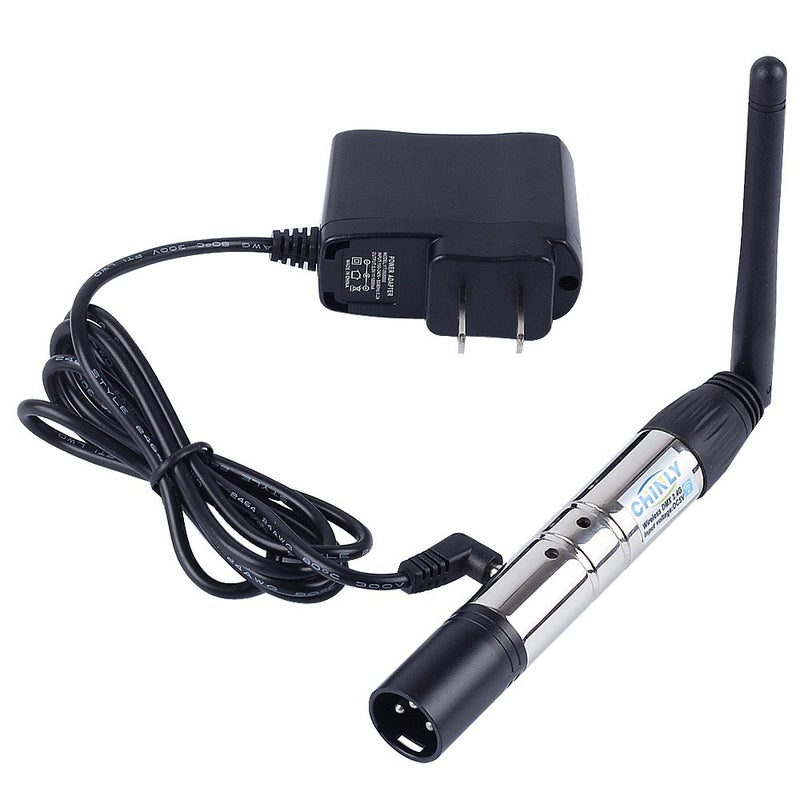 CHINLY DMX Wireless, CHINLY 8pcs 2.4G DMX 512 1 Male Transmitter & 7 Female Receivers Short version for Stage PAR Party Light  - Image 2