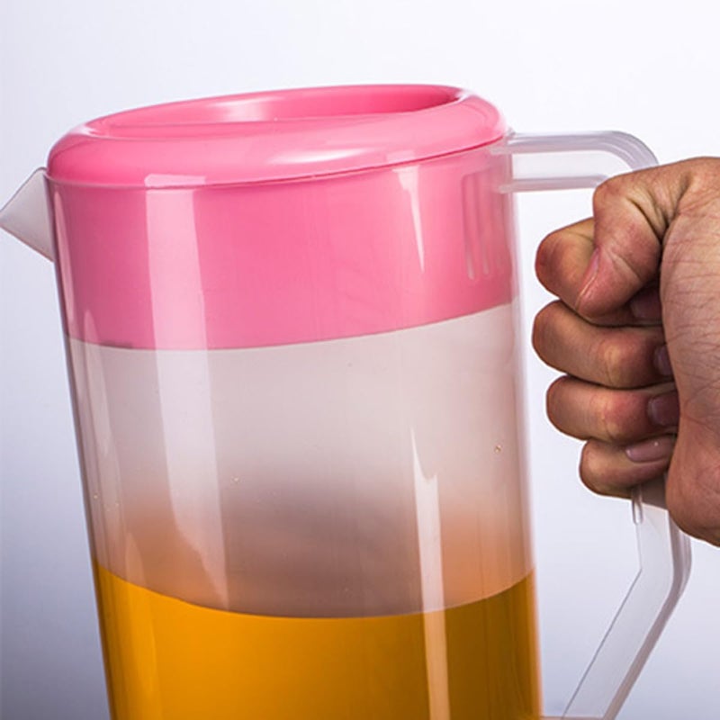 Large Capacity Plastic Beverage Pitcher with Lid 4000Ml Measuring Water Pitcher Sturdy Cold Drink Jug for Juice Lemonade and Iced Tea Serving - Image 5