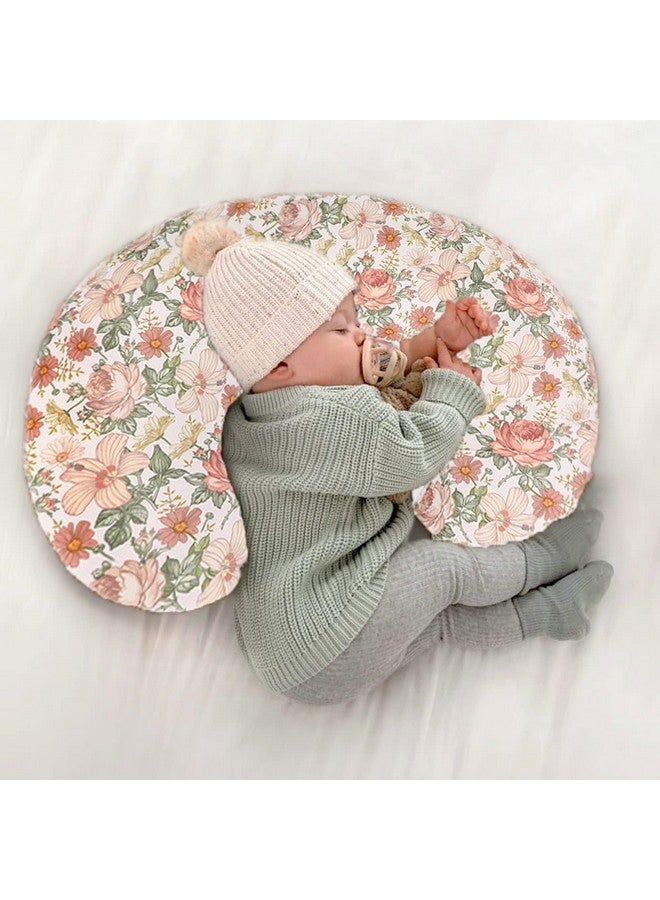 Little Jump Little Jump Western Wild Flowers Nursing Pillow Cover Slipcover for Breastfeeding Pillows, Soft and Comfortable Safely Fits On Standard Infant Nursing Pillows (2 Pack Vintage Floral)  - Image 2