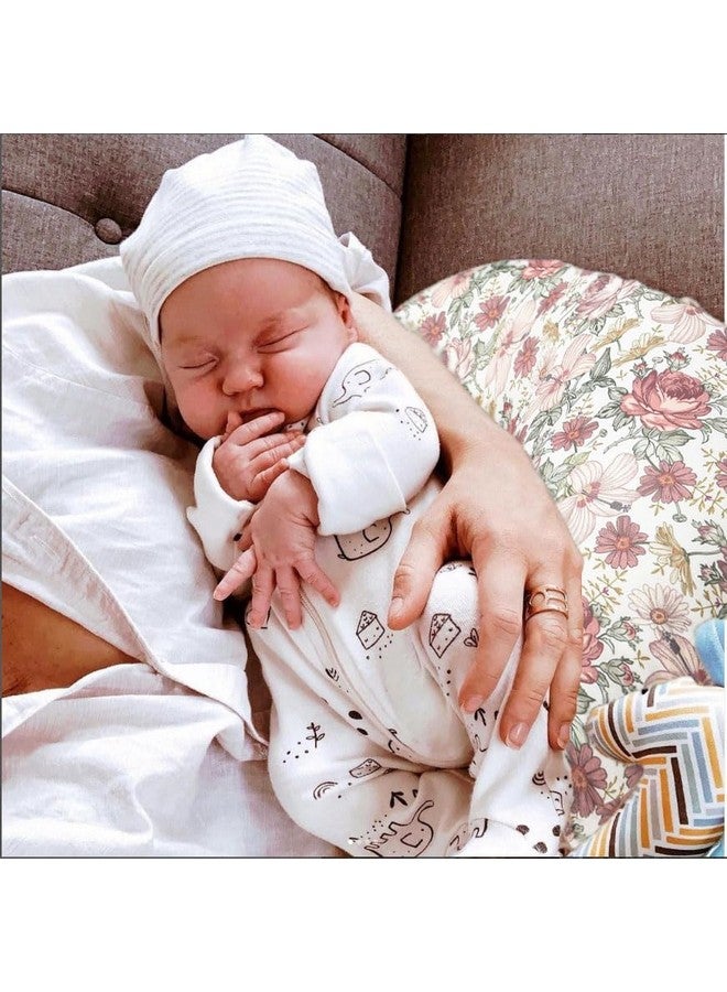 Little Jump Western Wild Flowers Nursing Pillow Cover Slipcover for Breastfeeding Pillows, Soft and Comfortable Safely Fits On Standard Infant Nursing Pillows (2 Pack Vintage Floral)