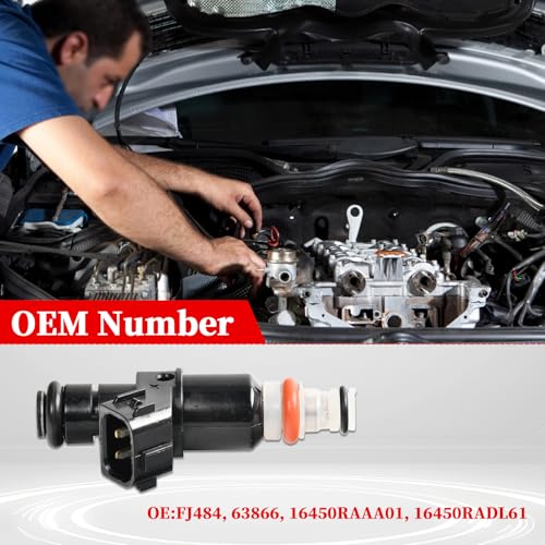 BIGREAT 16450RAAA01, 16450RADL61 4PCS Fuel Injectors Compatible with Honda CR-V CRV 2005-2009, Accord 2003-2007, Element 2003-2011 & Acura RSX 2005-2006, 2.0L 2.4L - Image 5