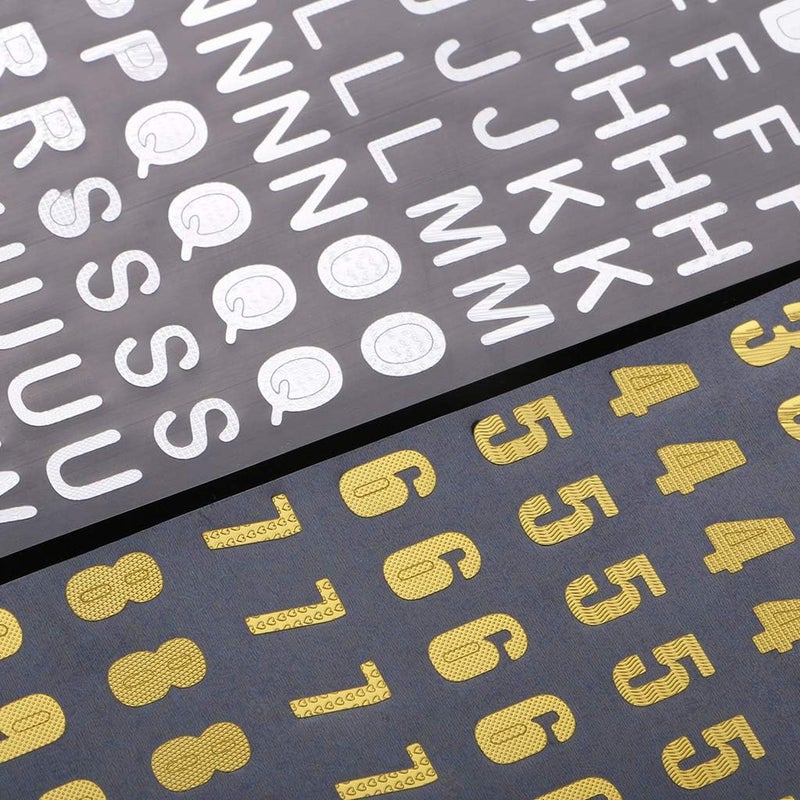 كلاراكو 6 قطع من ملصقات الحروف والأرقام والرموز، ذاتية اللصق، قابلة للإزالة - Image 2