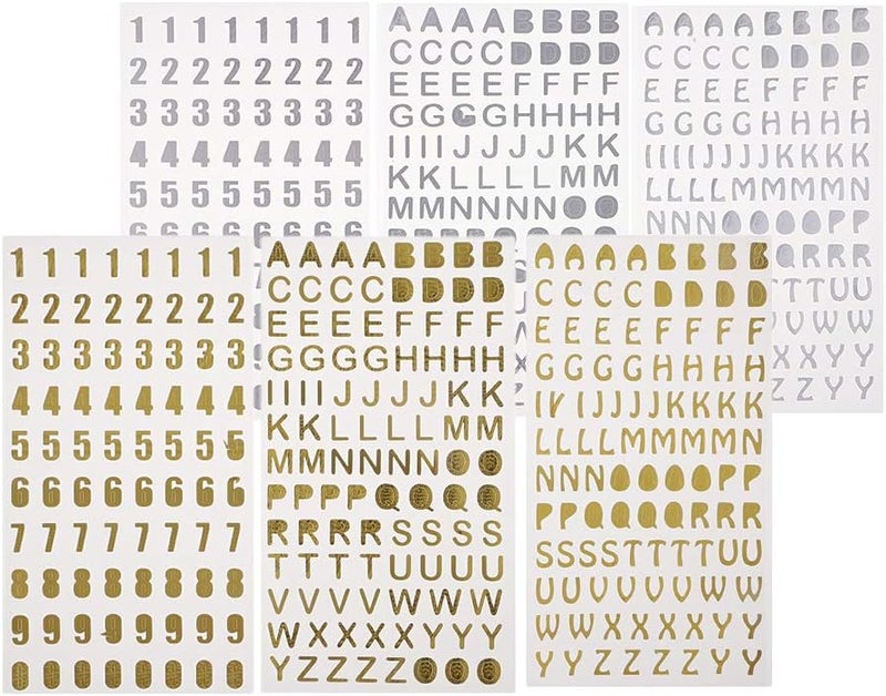 كلاراكو 6 قطع من ملصقات الحروف والأرقام والرموز، ذاتية اللصق، قابلة للإزالة - Image 1