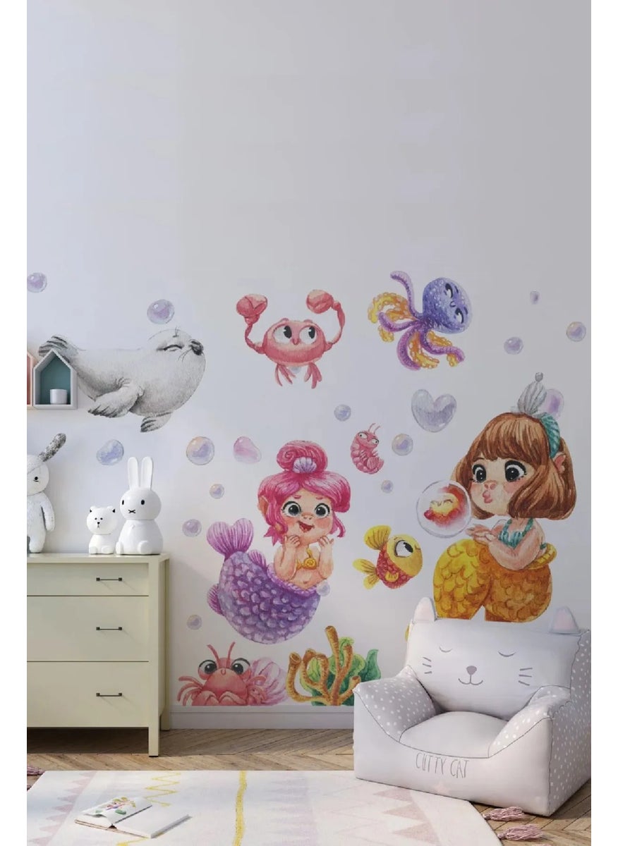 Little Mermaids and Cute Sea Creatures Girl's Room Sticker - pzsku/Z02591C3DB658F35EACA7Z/45/_/1725793948/614d8e87-c6f3-4194-be9e-c50bebab4946