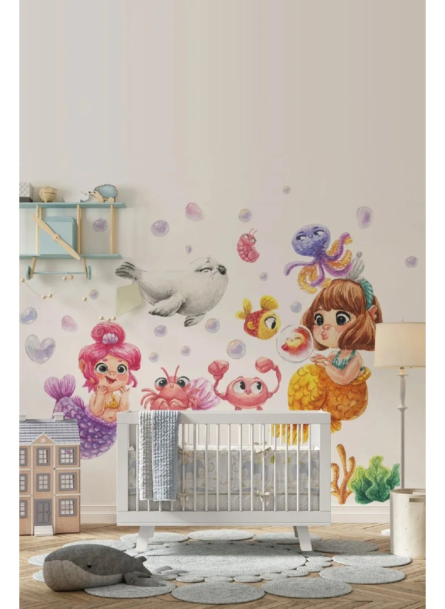 Little Mermaids and Cute Sea Creatures Girl's Room Sticker - pzsku/Z02591C3DB658F35EACA7Z/45/_/1725793949/6b20d154-48c4-4037-b7ba-ae08175c5bdf