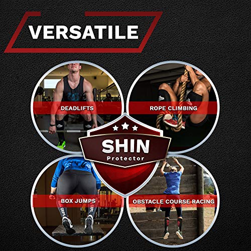 Bear Grips Deadlift Shin Guards - Gym Equipment Rope Climbing Shin Guard for Men and Women - Injury Prevention Calf Support Shin Guard Sleeves for Ultimate Shin Protection (Black, Medium) - Image 4