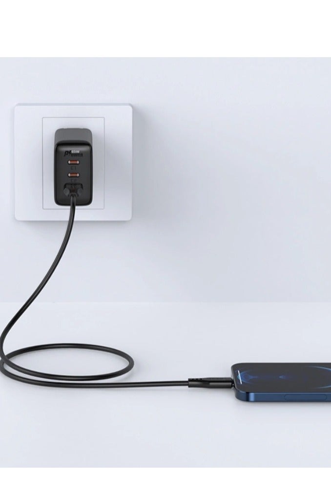 ACEFAST C3-02 USB-A To Lightning TPE Charging Data Cable (2.4A -1.2M) - Black - Image 3