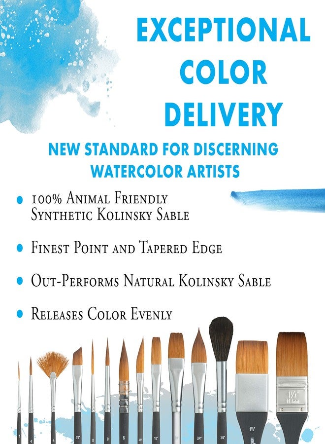 Princeton Aqua Elite Paintbrush, Size 3/8 inch, Matte Black - Image 2