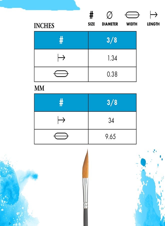 Princeton Aqua Elite Paintbrush, Size 3/8 inch, Matte Black - Image 3