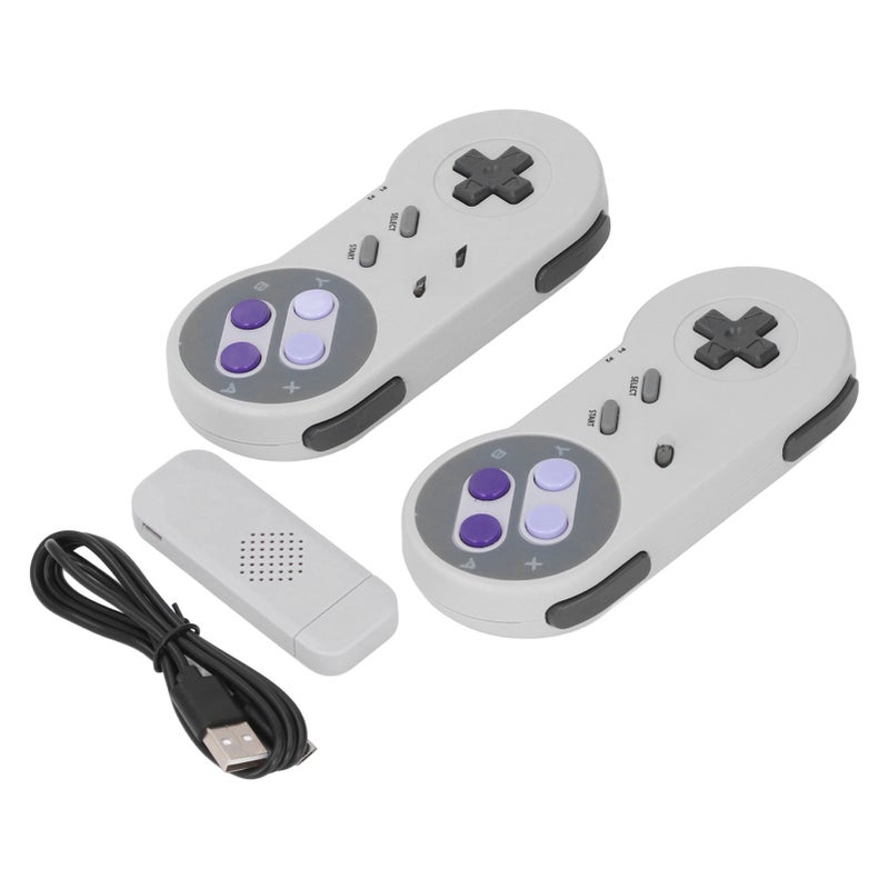 Pair of Wireless Game Console Memory Card Slot Plug and Play Ergonomic Retro Video Game Stick for SFC TV - Image 3