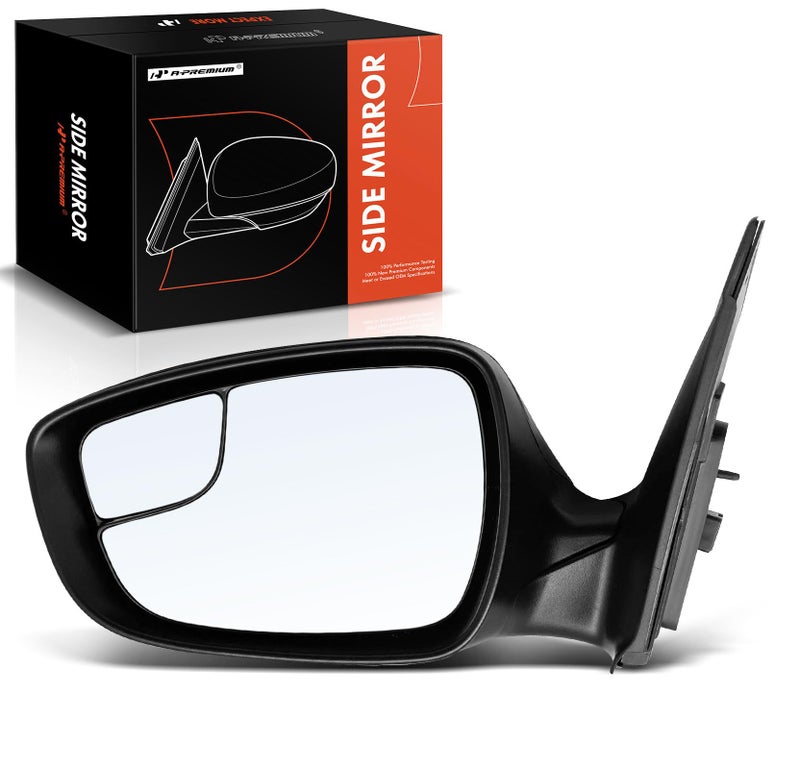 A-Premium APremium Driver Side Power Door Mirror Compatible with Hyundai Accent 2014 2015 2016 2017 Heated Manual Folding Black Outside Rear View Mirror Replace 876101R910