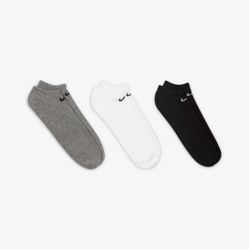 Nike Grey Everyday No-Show Training Socks (3 Pack)  | Best Price UAE