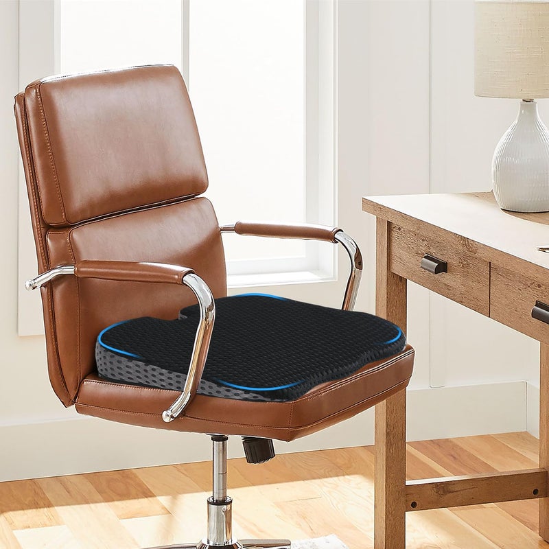 Hapiclody Car Seat Cushion for Driving,Office Chair Cushions Non-Slip Hip & Lower Back Tailbone Chair Pillow Pad,Memory Foam Seat Cushion for Car Seat Driver Truck Desk Wheelchair - Image 3