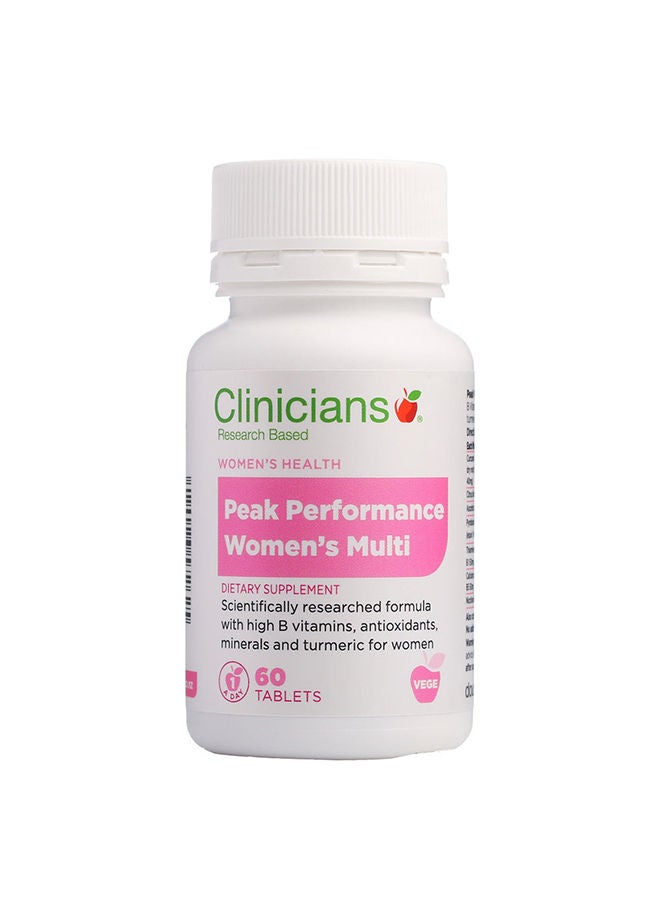 Clinicians Peak Performance Women Multi Tablets 60's