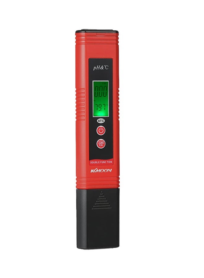 NIBEMINENT Pen-Type pH Meter High Precision With Automatic Temperature Compensation Red/Black 15x3.1x1.8cm - Image 1