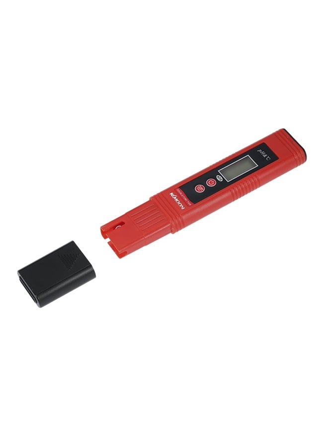 NIBEMINENT Pen-Type pH Meter High Precision With Automatic Temperature Compensation Red/Black 15x3.1x1.8cm - Image 2
