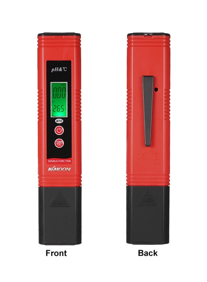 NIBEMINENT Pen-Type pH Meter High Precision With Automatic Temperature Compensation Red/Black 15x3.1x1.8cm - Image 3