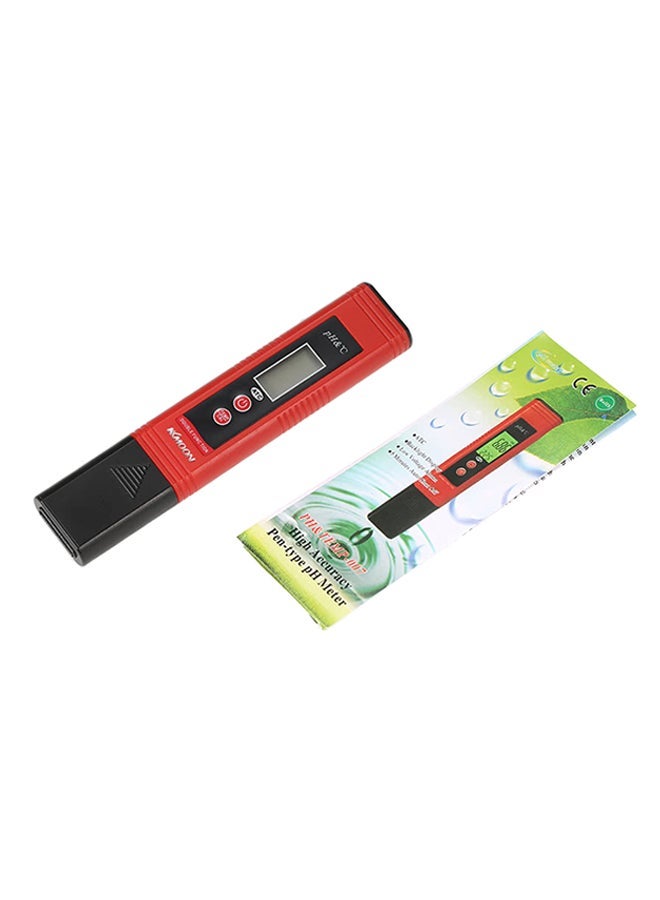 NIBEMINENT Pen-Type pH Meter High Precision With Automatic Temperature Compensation Red/Black 15x3.1x1.8cm - Image 4