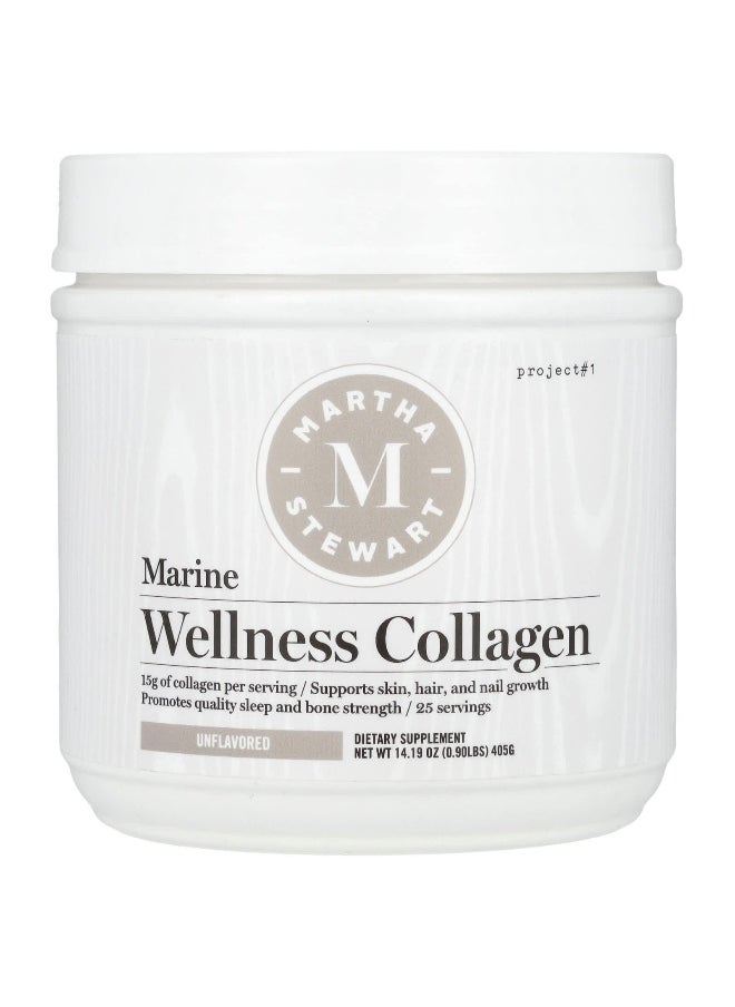 Martha Stewart Wellness - Martha Stewart Wellness, Marine Wellness Collagen, Unflavored, 14.19 oz (405 g) - Image 1