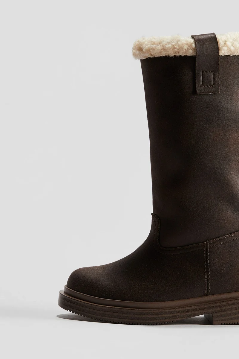 H&M Warm-Lined Calf-High Boots