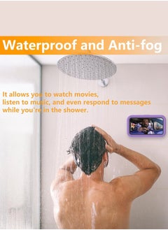General Shower Phone Holder Waterproof Anti Fog- 480° Rotatable Retractable Adjustable iPhone Case Holder, Bathroom Wall Phone Mount Stand, for 4-7" Cellphones  - Image 2