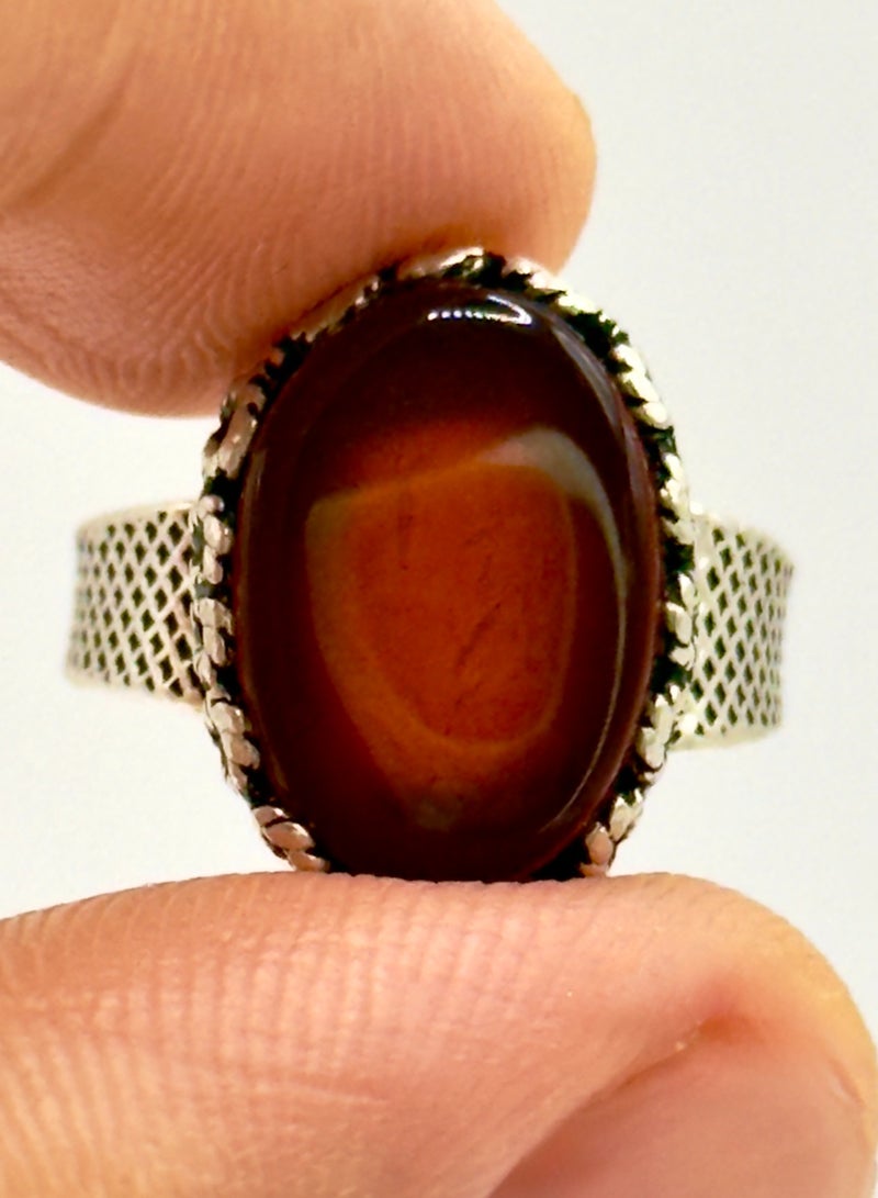 بهنس خاتم اولاد فضة عيار 925 اصلي خواتم فضة عقيق كبدي يماني عقيق احمر ملكي فخم هدايا ولادية احجار كريمة هديه للاولاد ، حجر عقيق يماني ، عقيق ولادي ، حجر كريم هدايا للاولاد ، هدايا للشباب ، هديه للاولاد ، هدية للزوج ، هدية للاب ، جديد - Image 5