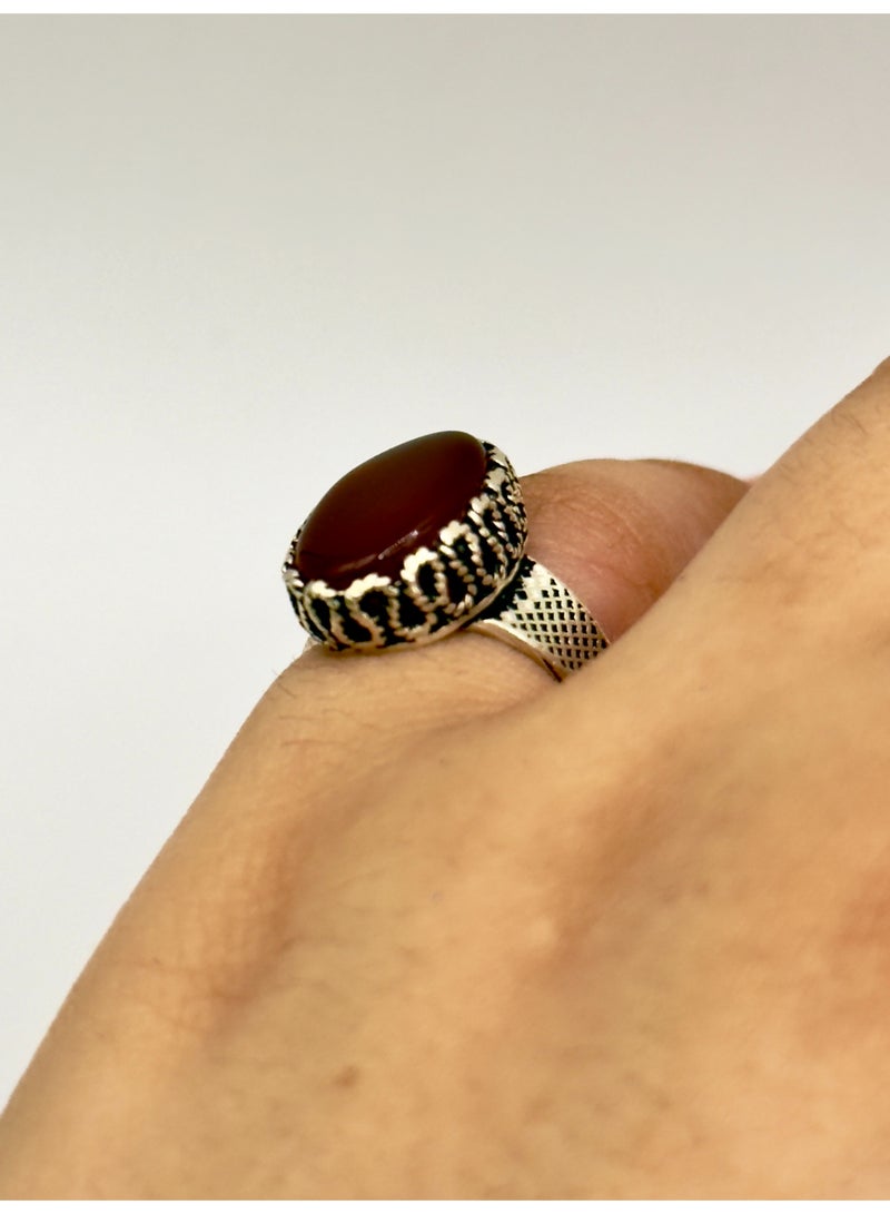 بهنس خاتم اولاد فضة عيار 925 اصلي خواتم فضة عقيق كبدي يماني عقيق احمر ملكي فخم هدايا ولادية احجار كريمة هديه للاولاد ، حجر عقيق يماني ، عقيق ولادي ، حجر كريم هدايا للاولاد ، هدايا للشباب ، هديه للاولاد ، هدية للزوج ، هدية للاب ، جديد - Image 3