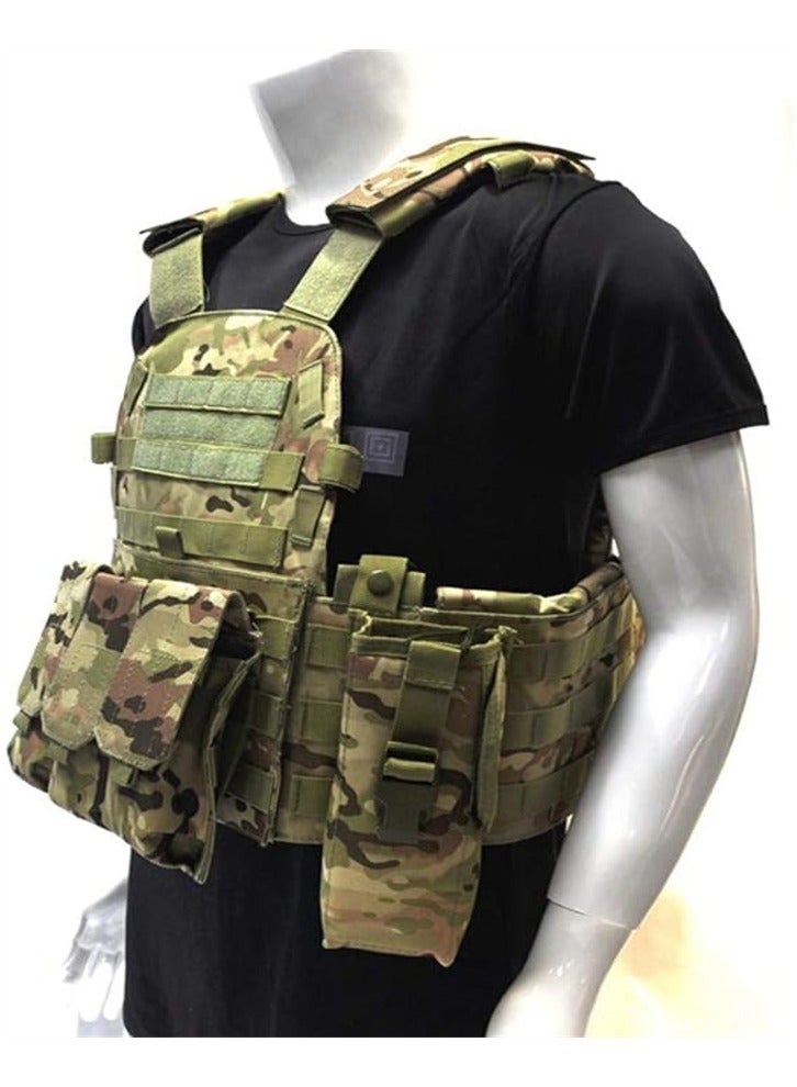 Breathable multifunctional vest backpack, training protective vest backpack, adjustable, suitable for camping, games, outdoor activities - Image 2