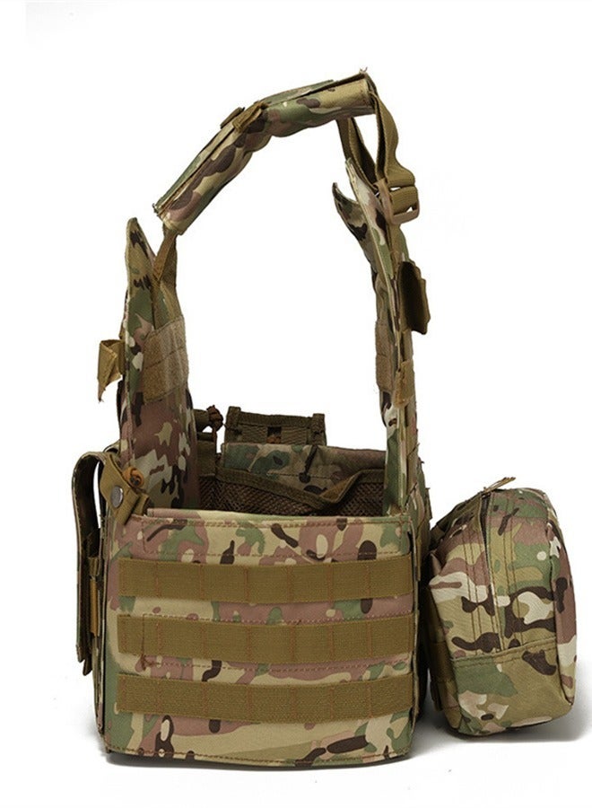 Breathable multifunctional vest backpack, training protective vest backpack, adjustable, suitable for camping, games, outdoor activities - Image 4