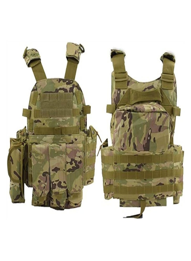 Breathable multifunctional vest backpack, training protective vest backpack, adjustable, suitable for camping, games, outdoor activities - Image 5