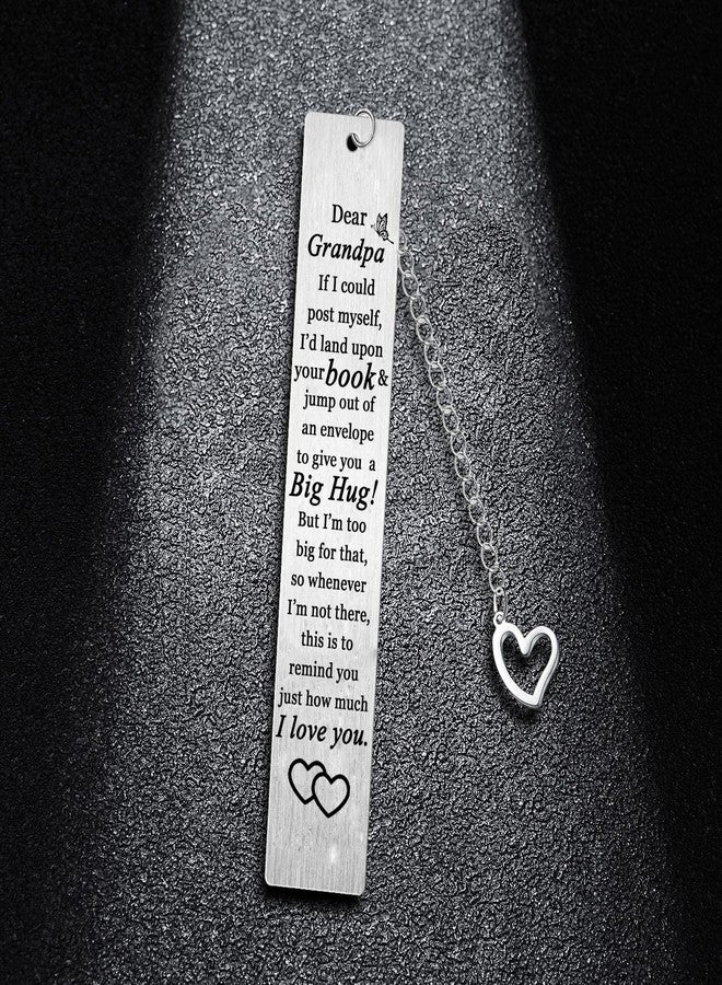BESPMOSP Grandpa Bookmark Gifts Grandpa Keepsakes Present Grandfather Fathers Day Birthday Gift Grandpa Gifts Granddad Metal Bookmark - Image 4