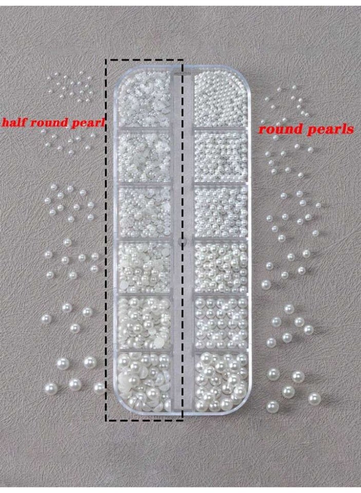 Generic Pearl caviar beads for nail art decoration and a three-dimensional aesthetic.  - Image 3