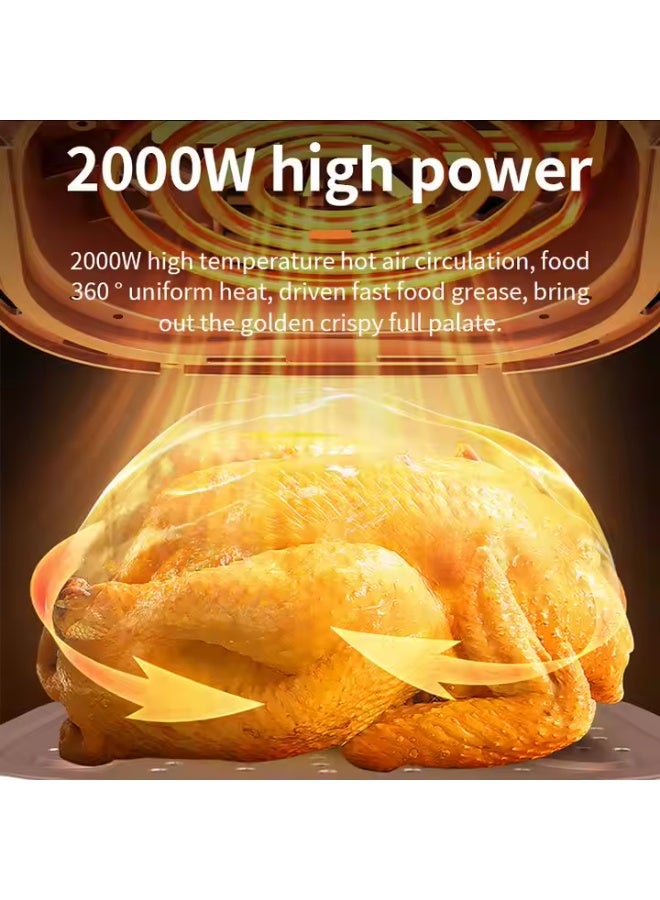 sokany Electric Air Fryer, 8L Capacity, 2000W, Touch Screen, Non-Stick Coating, Hot Air Circulation, Knob Control Temperature 80-200 Degree Celsius For Frying, Grilling, Broiling, Roasting  - Image 2
