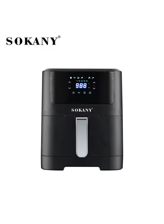 sokany Electric Air Fryer, 8L Capacity, 2000W, Touch Screen, Non-Stick Coating, Hot Air Circulation, Knob Control Temperature 80-200 Degree Celsius For Frying, Grilling, Broiling, Roasting  - Image 3