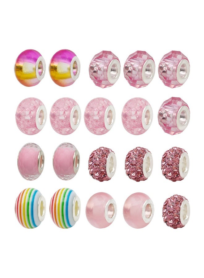 DIY Charm Bracelet Making Kit for Girls, 63pcs Bracelets Kit with Charms, Bracelets and Beads, Creative Jewelry Making Kit Gift Box for Kids 6-12 Years, HK485 (Pink) - Image 5