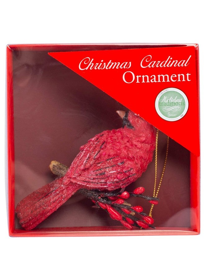Roman Holiday Cardinal Brilliant Red 5 x 4 Resin Holiday Hanging Figurine Ornament - Image 4