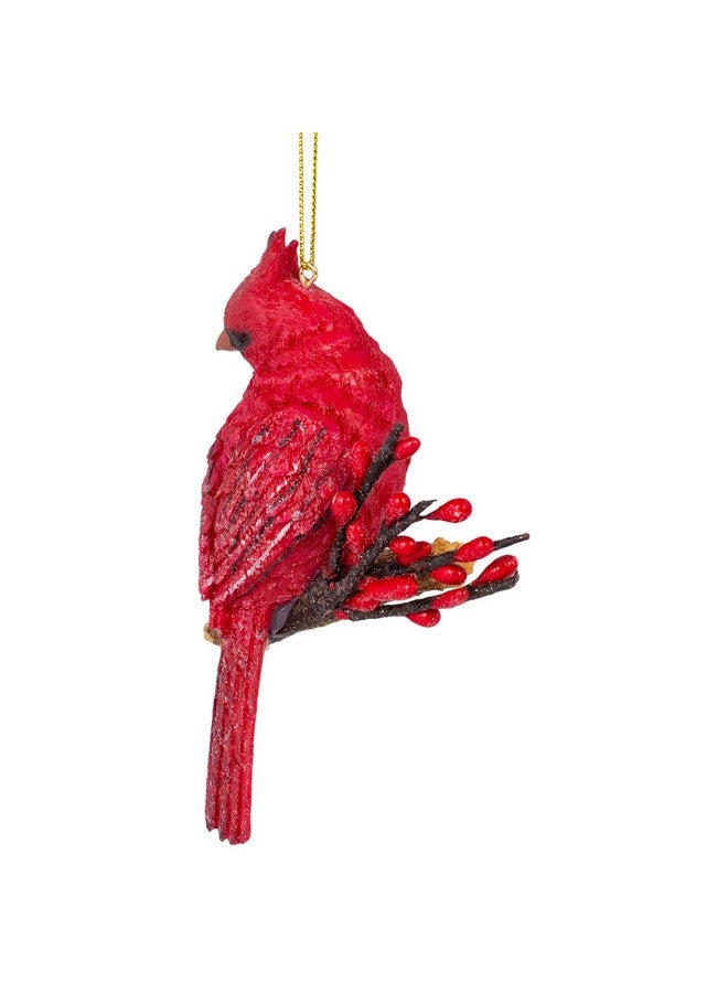Roman Holiday Cardinal Brilliant Red 5 x 4 Resin Holiday Hanging Figurine Ornament - Image 5