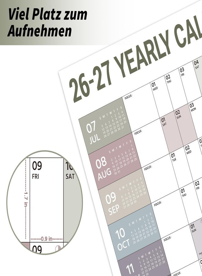 آرت فان تقويم حائط سنوي 2026-2027 - تقويم حائط 2026-2027، يوليو 2026 - يونيو 2027، تقاويم حائط سنوية 26-27 بتواريخ جوليان، ورق سميك، أعواد دائرية، تقاويم حائط كبيرة، 34.8 بوصة × 23.1 بوصة (مفتوح) - Image 5