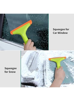 Lemon Shower Squeegee for Glass Doors, Small Squeegee for Shower Glass, Streak Free Silicone Squeegee for Window Cleaning, Bathroom, Mirror, Tiles and Car Window, Windshield  - Image 4