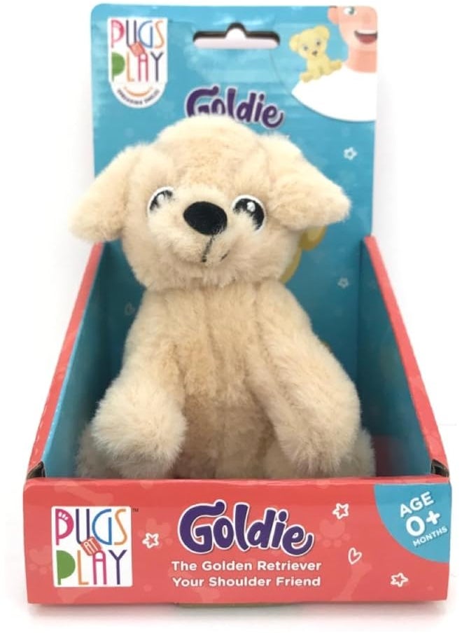 PUGS AT PLAY Shoulder Buddy Goldie 4 Inch  - Image 1