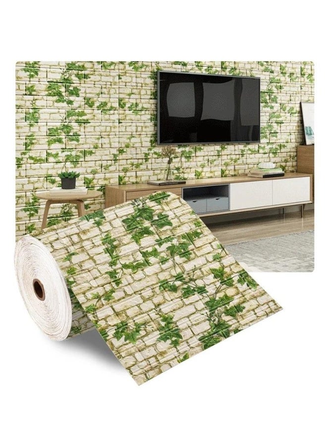 70cmX2m Long 3D Brick Wall Stickers DIY Decor Self-Adhesive Waterproof Wallpaper for Kids Room Bedroom Kitchen Home Wall Decor 