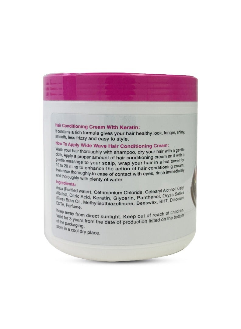Wide Wave Keratin Oil Hair Conditioning Cream 900g - Image 2