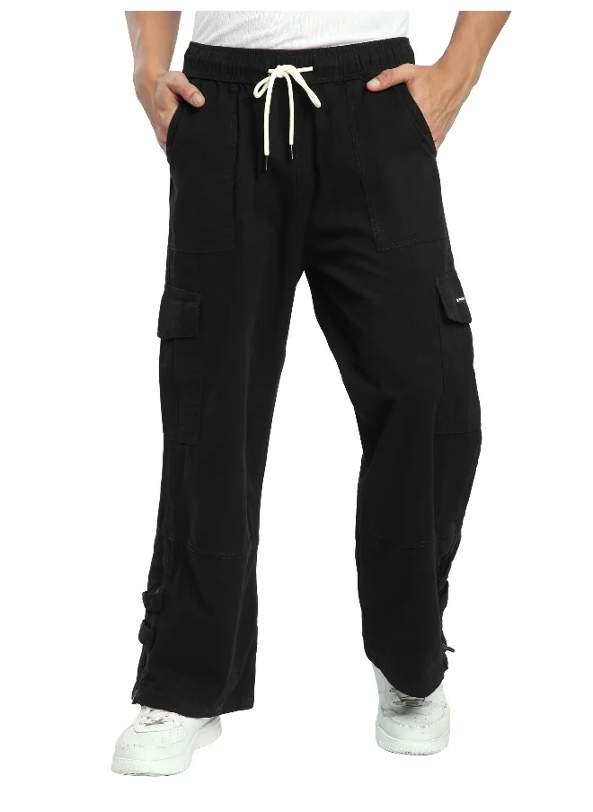 بيونغ Black Zippered Cargo Pants