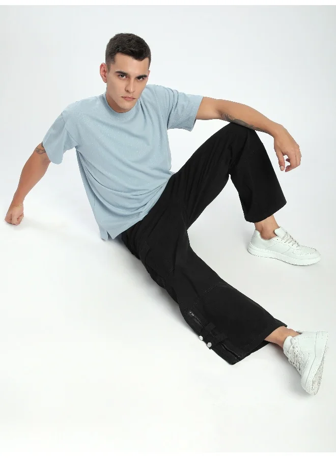 Beyoung Black Zippered Cargo Pants