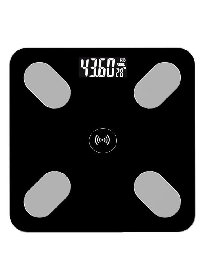 Generic Weight and Body Fat Index Analyzer Scale Bluetooth smart electronic fat scale, high-precision sensor Multi-functional home scale (black)  - Image 1