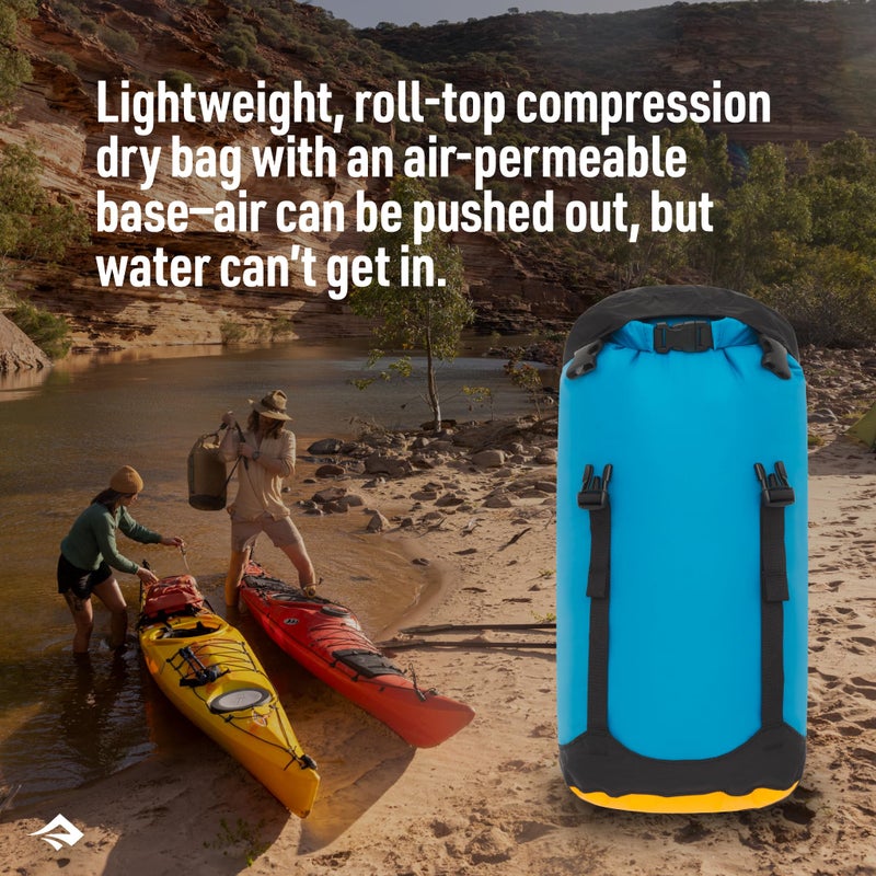 SEA TO SUMMIT حقيبة ضغط جافة eVac من Sea to Summit، حقيبة ضغط مقاومة للماء، سعة 20 لتر، رمادي مرتفع - Image 2