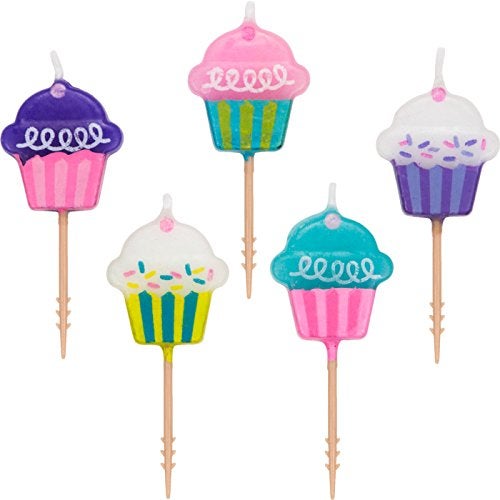 Amscan Molded Cupcake Birthday Candles Party Supply
